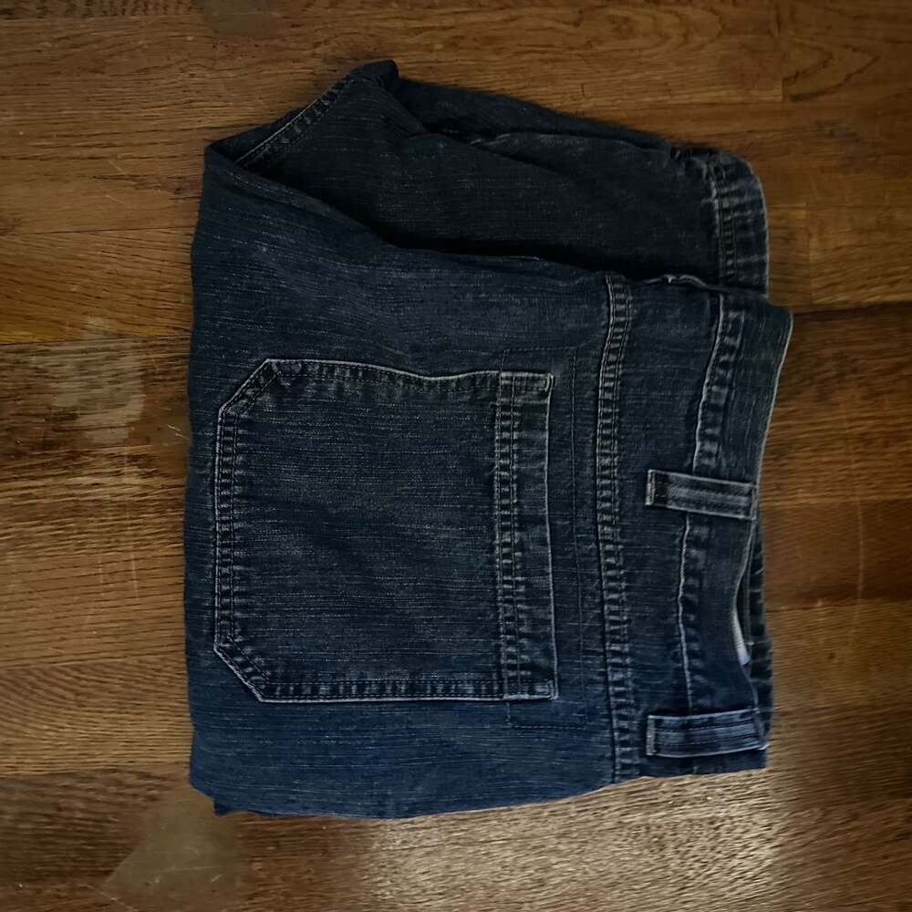 Wrangler Mens Denim Cargo Shorts Blue Classic Rise Medium Wash Pockets 42